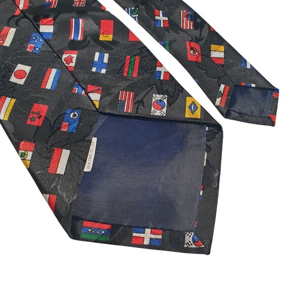 Dino Romario Handmade Silk National Necktie Flags Teacher Government Politics - Picture 5 of 5